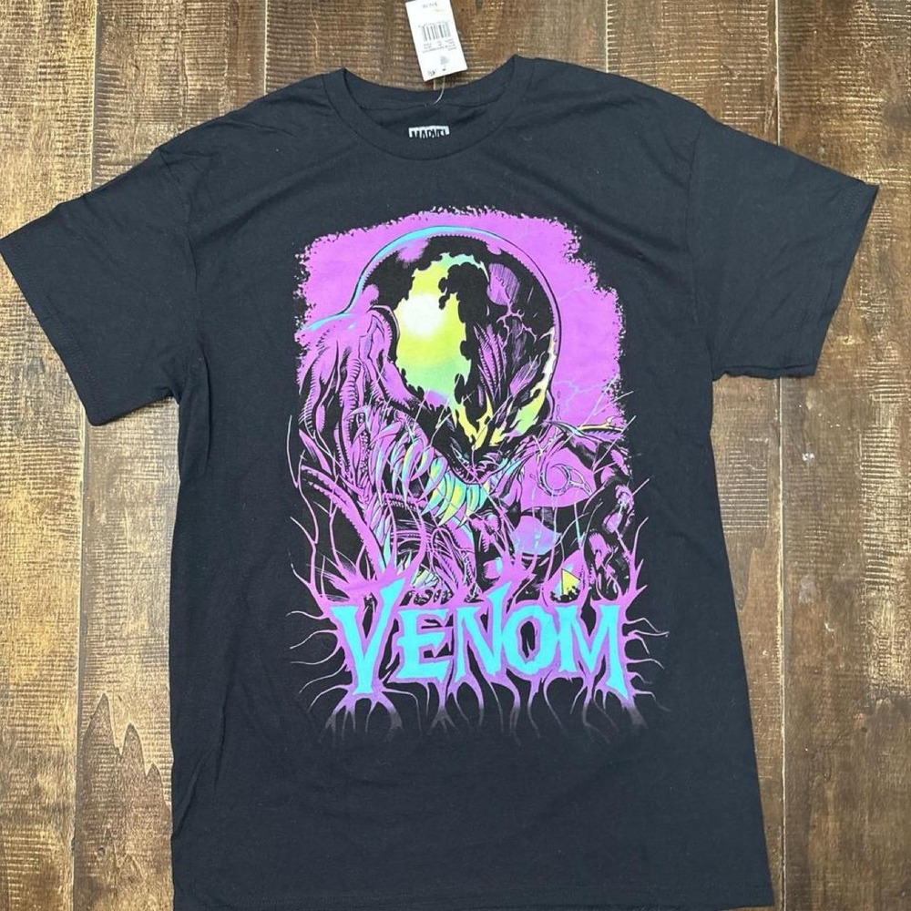 Marvel Venom Black Cotton Graphic Tee T-Shirt